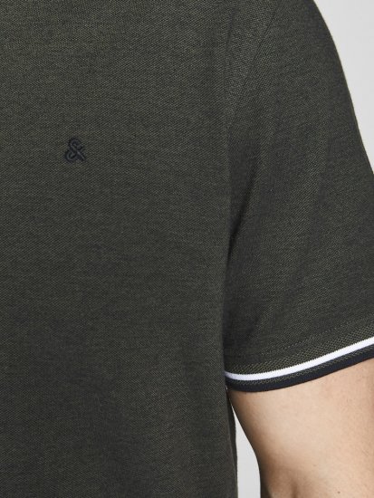 Jack & Jones PAULOS Short Sleeve Polo Green/PLAY 1 - Pikétröjor - Stora pikétröjor - 2XL-8XL
