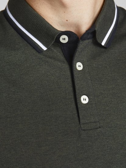 Jack & Jones PAULOS Short Sleeve Polo Green/PLAY 1 - Pikétröjor - Stora pikétröjor - 2XL-8XL