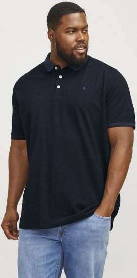 Jack & Jones PAULOS Short Sleeve Polo Dark Navy/PS - Pikétröjor - Stora pikétröjor - 2XL-8XL