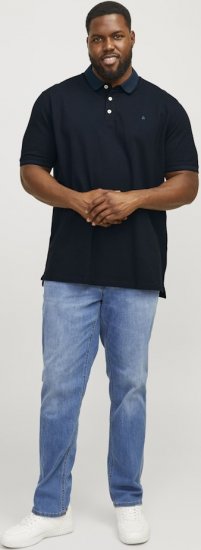 Jack & Jones PAULOS Short Sleeve Polo Dark Navy/PS - Pikétröjor - Stora pikétröjor - 2XL-8XL