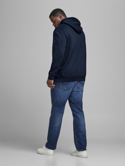 Jack & Jones Elogo Sweat Hood Navy Blazer - Tröjor & hoodies - Stora hoodies & tröjor - 2XL-14XL