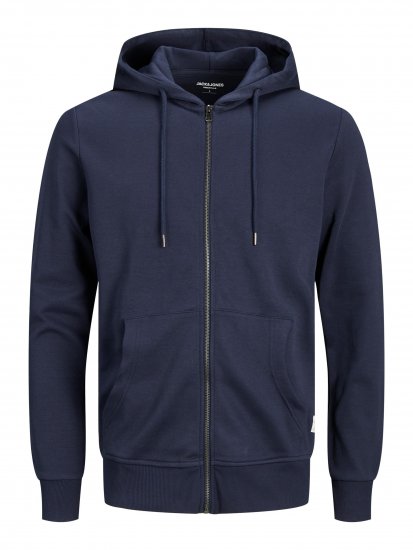 Jack & Jones Basic Sweat Zip Hood Navy Blazer - Tröjor & Hoodies - Stora hoodies - 2XL-8XL