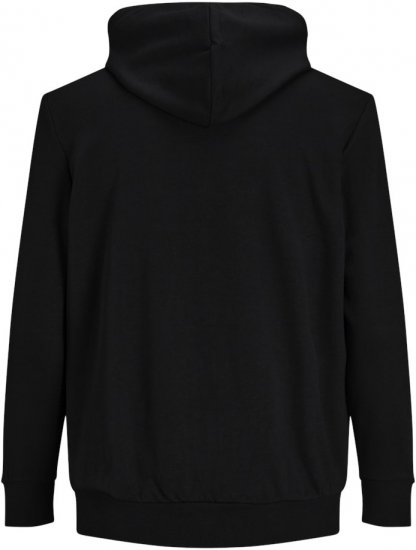 Jack & Jones Basic Sweat Zip Hood Black - Tröjor & hoodies - Stora hoodies & tröjor - 2XL-14XL