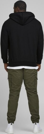 Jack & Jones Basic Sweat Zip Hood Black - Tröjor & hoodies - Stora hoodies & tröjor - 2XL-14XL