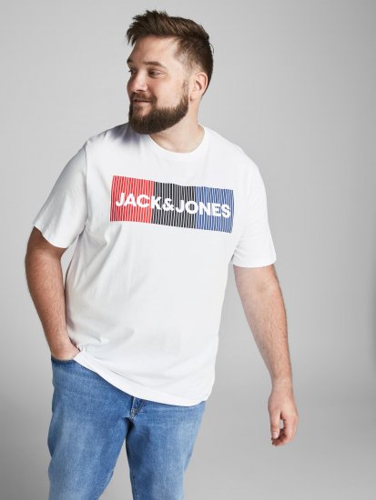 Jack & Jones JJECORP Logo Play T-Shirt White - T-shirts - Stora T-shirts - 2XL-14XL