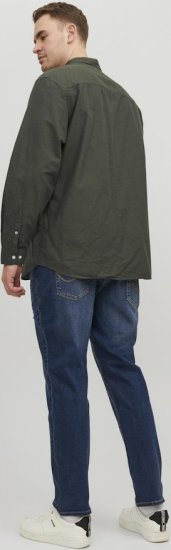 Jack & Jones OXFORD LS Shirt Green - Skjortor - Stora skjortor - 2XL-8XL
