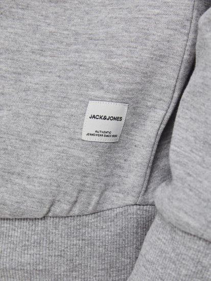 Jack & Jones Basic Sweatshirt Light Grey Melange - Tröjor & hoodies - Stora hoodies & tröjor - 2XL-14XL