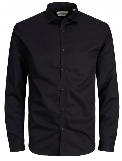 Jack & Jones CARDIFF Dress Shirt Black - Skjortor - Stora skjortor - 2XL-8XL