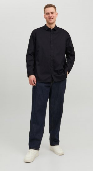 Jack & Jones CARDIFF Dress Shirt Black - Skjortor - Stora skjortor - 2XL-8XL