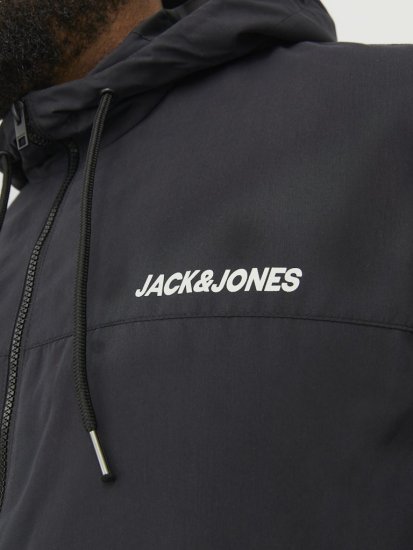 Jack & Jones RUSH SOLID Bomber Jacket with Hood Black - Jackor - Stora jackor - 2XL-12XL