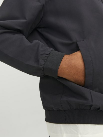 Jack & Jones RUSH SOLID Bomber Jacket with Hood Black - Jackor - Stora jackor - 2XL-12XL