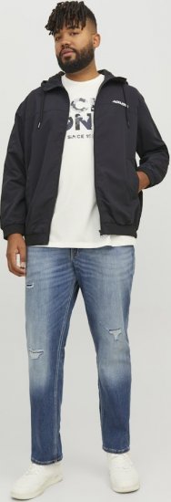 Jack & Jones RUSH SOLID Bomber Jacket with Hood Black - Jackor - Stora jackor - 2XL-12XL