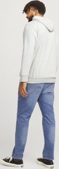 Jack & Jones 2 COL LOGO Hoodie White Melange - Tröjor & hoodies - Stora hoodies & tröjor - 2XL-14XL