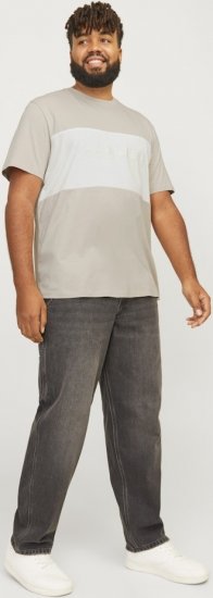 Jack & Jones LEGACY BLOCKING T-Shirt Beige - T-shirts - Stora T-shirts - 2XL-14XL