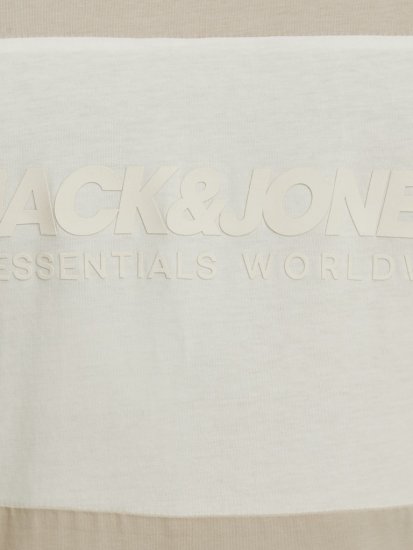 Jack & Jones LEGACY BLOCKING T-Shirt Beige - T-shirts - Stora T-shirts - 2XL-14XL