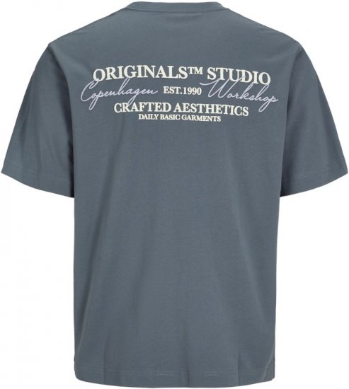 Jack & Jones Lington Crew Neck T-Shirt Grey - T-shirts - Stora T-shirts - 2XL-14XL