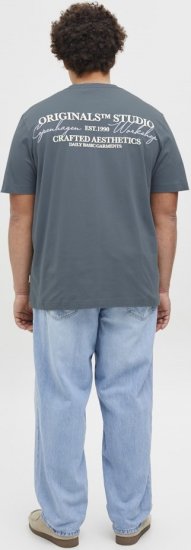 Jack & Jones Lington Crew Neck T-Shirt Grey - T-shirts - Stora T-shirts - 2XL-14XL