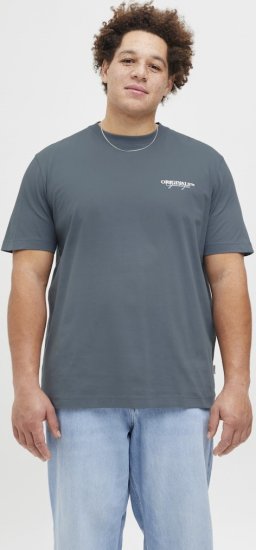Jack & Jones Lington Crew Neck T-Shirt Grey - T-shirts - Stora T-shirts - 2XL-14XL