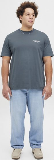 Jack & Jones Lington Crew Neck T-Shirt Grey - T-shirts - Stora T-shirts - 2XL-14XL