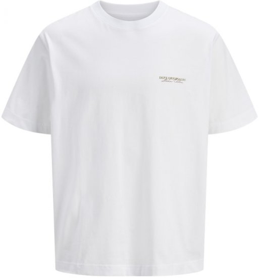 Jack & Jones Lington Crew Neck T-Shirt Bright White - T-shirts - Stora T-shirts - 2XL-14XL