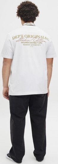 Jack & Jones Lington Crew Neck T-Shirt Bright White - T-shirts - Stora T-shirts - 2XL-14XL