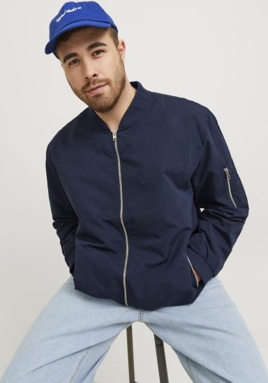 Jack & Jones RUSH Bomber Jacket Navy Blazer - Jackor - Stora jackor - 2XL-12XL