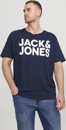 Jack & Jones CORP Logo T-Shirt Navy Blazer - T-shirts - Stora T-shirts - 2XL-14XL