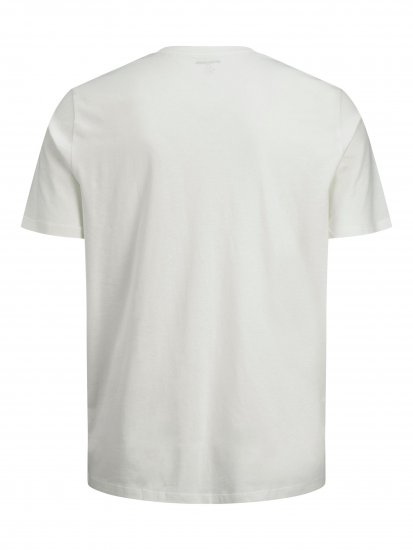 Jack & Jones JJELOGO TEE White - T-shirts - Stora T-shirts - 2XL-14XL