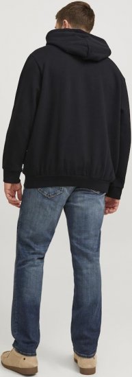 Jack & Jones CORP LOGO Large Print Hoodie Black - Tröjor & hoodies - Stora hoodies & tröjor - 2XL-14XL