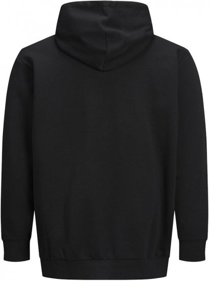 Jack & Jones CORP LOGO Large Print Hoodie Black - Tröjor & hoodies - Stora hoodies & tröjor - 2XL-14XL