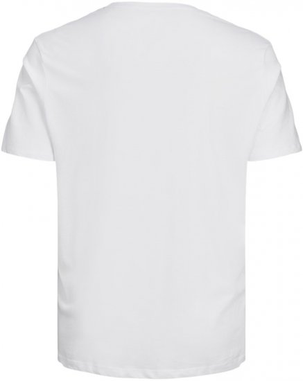 Jack & Jones CORP Logo T-Shirt White w Large Black Print - T-shirts - Stora T-shirts - 2XL-14XL
