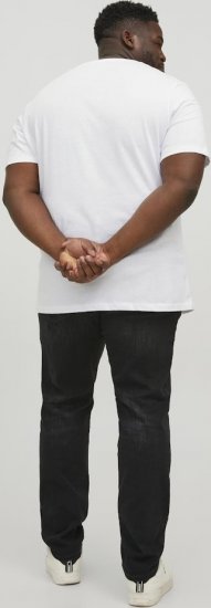 Jack & Jones CORP Logo T-Shirt White w Large Black Print - T-shirts - Stora T-shirts - 2XL-14XL