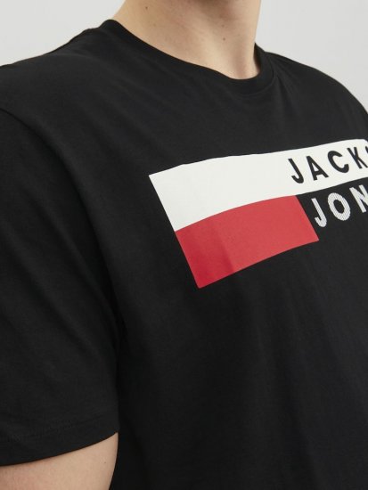Jack & Jones CORP Logo T-Shirt Black/PLAY 4 - T-shirts - Stora T-shirts - 2XL-14XL
