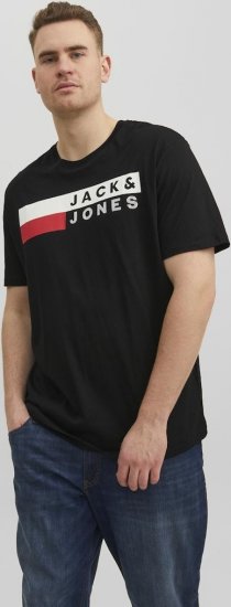 Jack & Jones CORP Logo T-Shirt Black/PLAY 4 - T-shirts - Stora T-shirts - 2XL-14XL