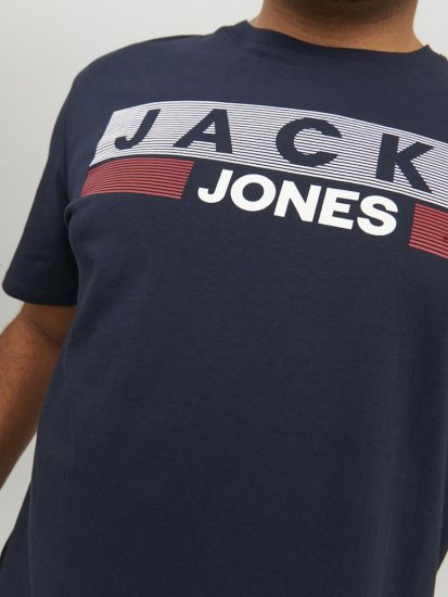 Jack & Jones CORP Logo T-Shirt Navy/PLAY 4 - T-shirts - Stora T-shirts - 2XL-14XL