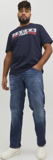 Jack & Jones CORP Logo T-Shirt Navy/PLAY 4 - T-shirts - Stora T-shirts - 2XL-14XL