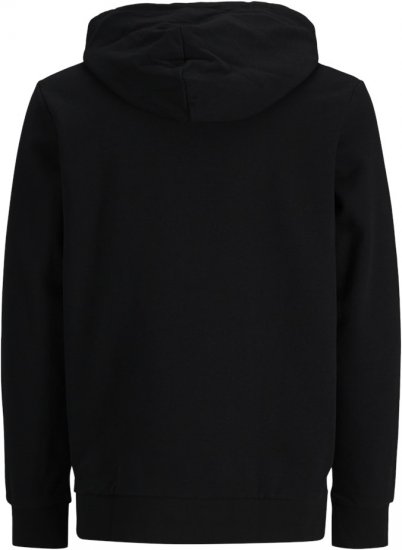Jack & Jones CORP LOGO PLAY 4 Print Hoodie Black - Tröjor & hoodies - Stora hoodies & tröjor - 2XL-14XL