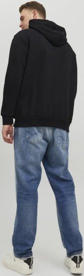 Jack & Jones CORP LOGO PLAY 4 Print Hoodie Black - Tröjor & hoodies - Stora hoodies & tröjor - 2XL-14XL