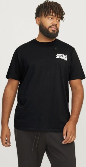 Jack & Jones CORP Logo T-Shirt Black - T-shirts - Stora T-shirts - 2XL-14XL