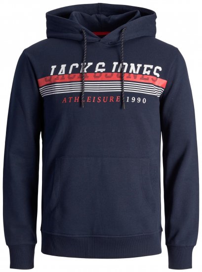 Jack & Jones JJIRON Hoodie Navy - Tröjor & hoodies - Stora hoodies & tröjor - 2XL-14XL