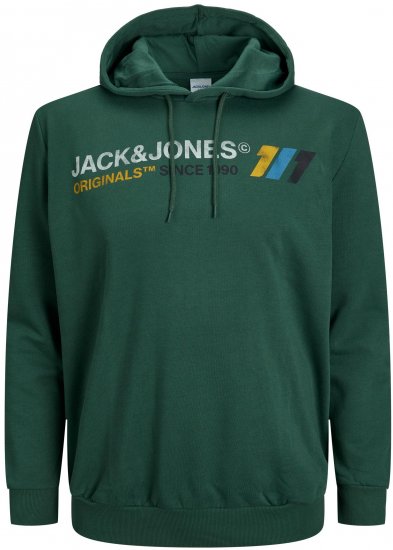 Jack & Jones JORNATE SWEAT Hoodie Green - Tröjor & hoodies - Stora hoodies & tröjor - 2XL-14XL