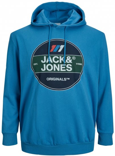 Jack & Jones JORNATE SWEAT Hoodie Blue - Tröjor & hoodies - Stora hoodies & tröjor - 2XL-14XL