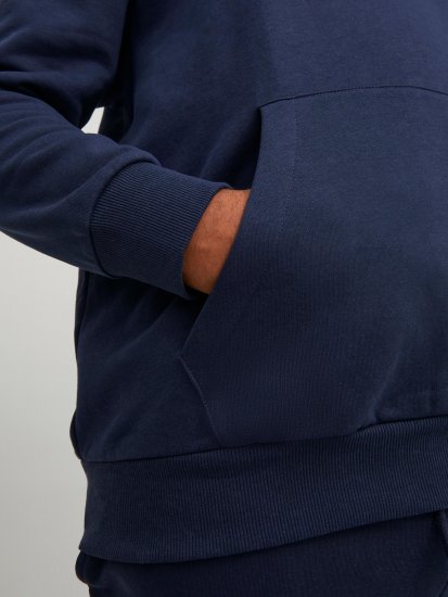 Jack & Jones JJLOCK SWEAT HOOD Navy - Tröjor & hoodies - Stora hoodies & tröjor - 2XL-14XL
