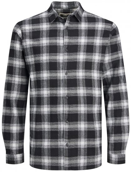  Jack & Jones JCOBERG SHIRT Grey - Skjortor - Stora skjortor - 2XL-8XL