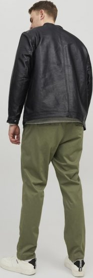 Jack & Jones Rocky Urban Rider Leather Jacket Black - Jackor - Stora jackor - 2XL-12XL