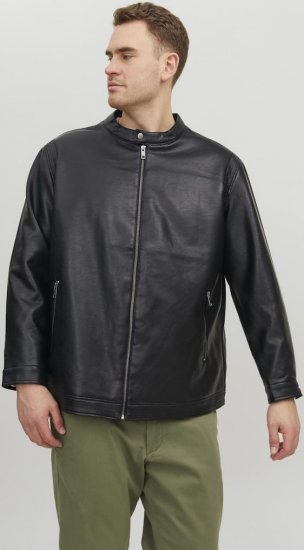 Jack & Jones Rocky Urban Rider Leather Jacket Black - Jackor - Stora jackor - 2XL-12XL