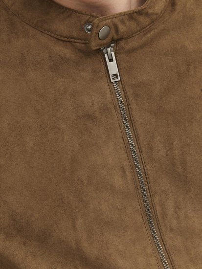 Jack & Jones Rocky Urban Rider Leather Jacket Brown - Jackor - Stora jackor - 2XL-12XL
