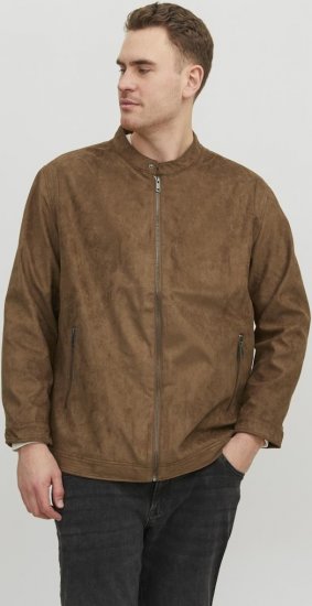 Jack & Jones Rocky Urban Rider Leather Jacket Brown - Jackor - Stora jackor - 2XL-12XL