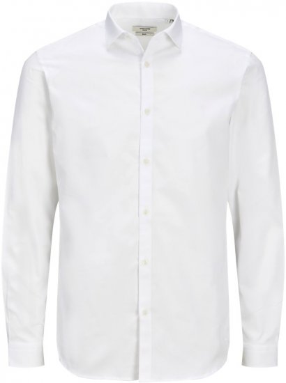 Jack & Jones CARDIFF Dress Shirt White - Skjortor - Stora skjortor - 2XL-8XL