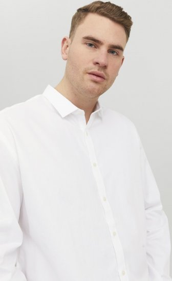 Jack & Jones CARDIFF Dress Shirt White - Skjortor - Stora skjortor - 2XL-8XL